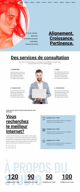 Conseil En Services Aux Entreprises - Maquette De Site Web Pour N'Importe Quel Appareil
