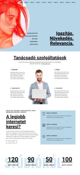 Tanácsadó Üzleti Szolgáltatások - Modern Webhelytervezés