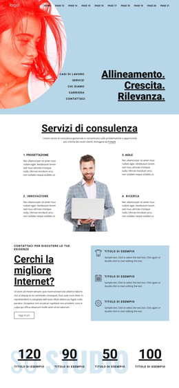 Servizi Di Consulenza Aziendale - Pagina Di Destinazione