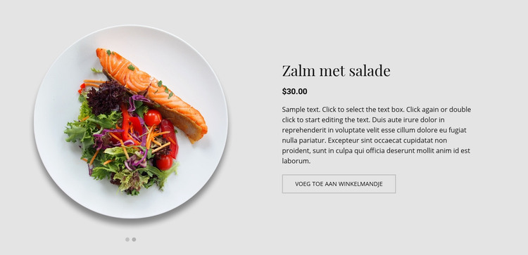 Ons menu HTML-sjabloon