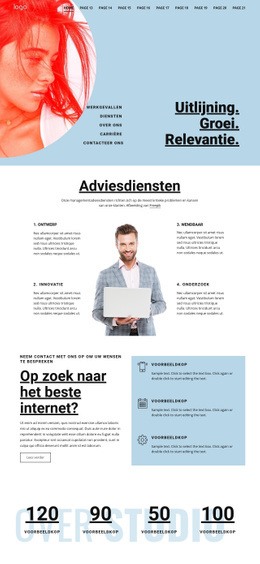 Consulting Zakelijke Diensten - Gratis Sjabloon Van Één Pagina