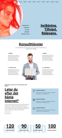 Konsultverksamhetstjänster - Modern Webbplatsdesign