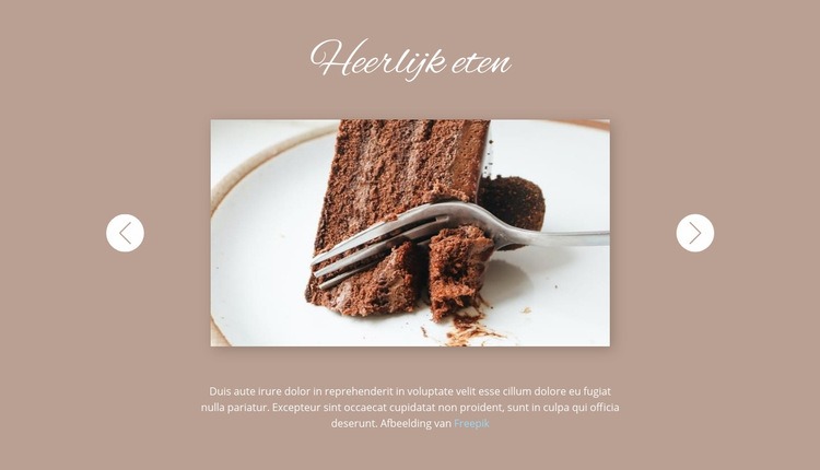 Heerlijk eten Html Website Builder