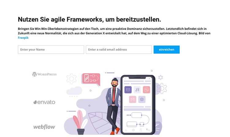 Arbeiten in einer mobilen Anwendung CSS-Vorlage