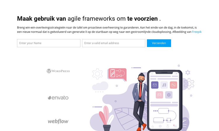 Werken in een mobiele applicatie WordPress-thema