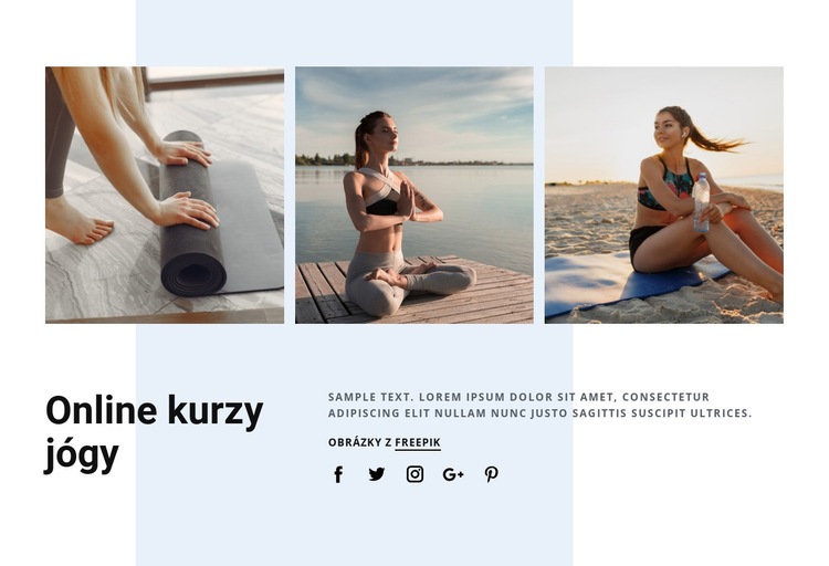 Online kurzy jógy Téma WordPress