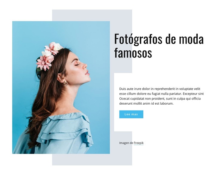 Fotógrafos de moda famosos Creador de sitios web HTML