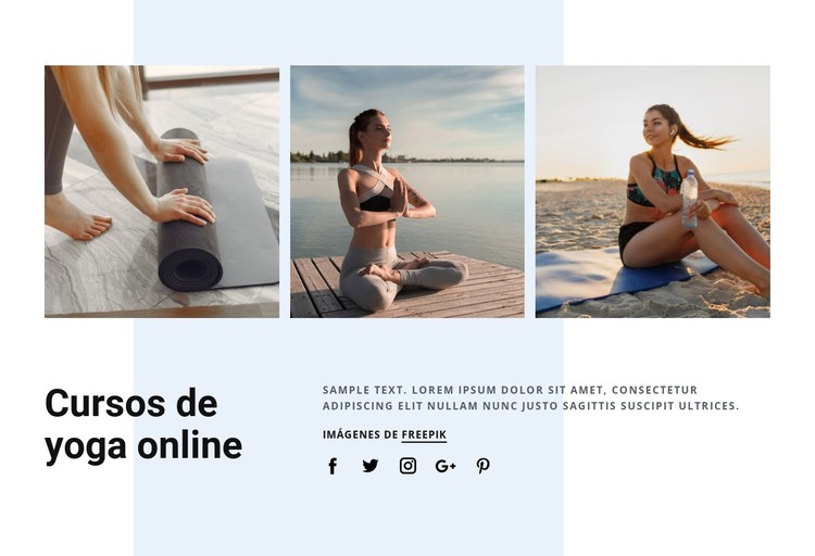 Cursos de yoga online Plantilla CSS