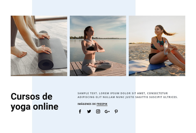 Cursos de yoga online Plantilla HTML