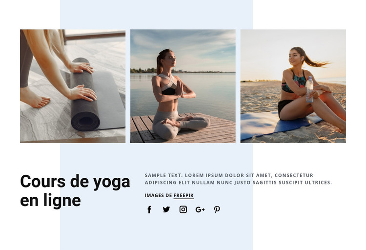 Cours de yoga en ligne Modèle HTML