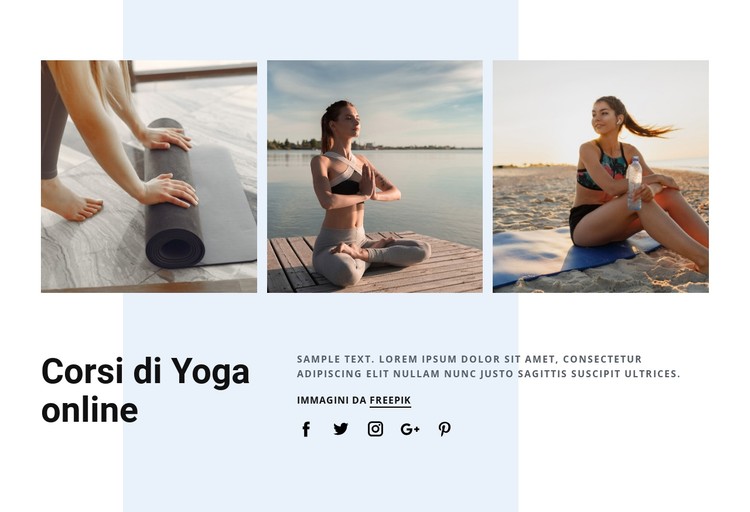 Corsi di yoga online Modello CSS