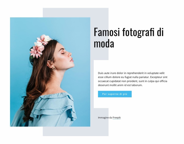 Famosi fotografi di moda Modello