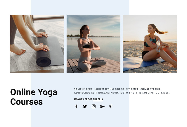 Online yoga courses Joomla Page Builder