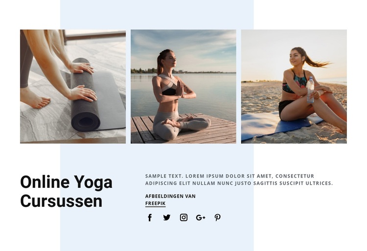 Online yogacursussen Sjabloon voor één pagina