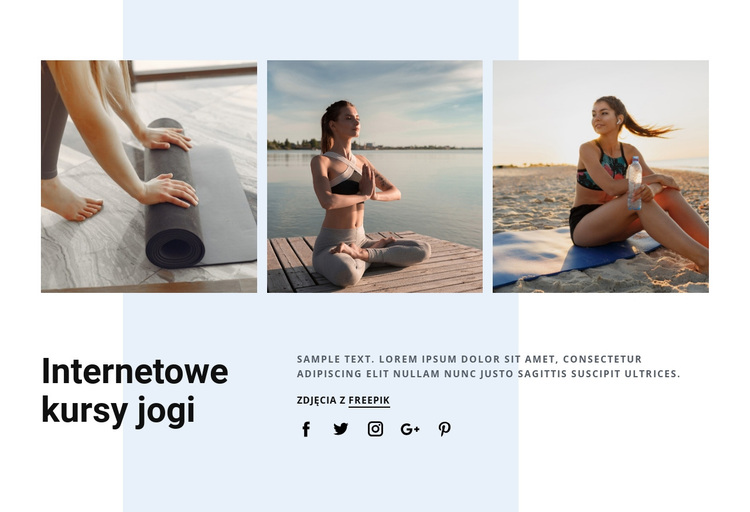 Kursy jogi online Motyw WordPress