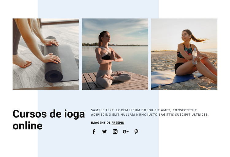 Cursos de ioga online Modelo HTML