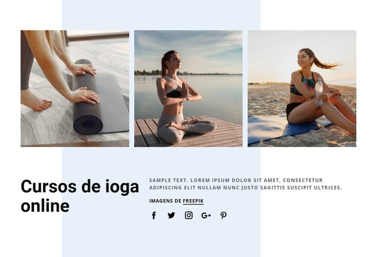 Cursos de ioga online Modelo de site