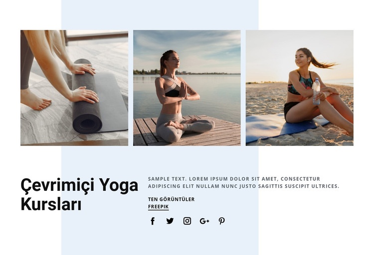 Çevrimiçi yoga kursları Açılış sayfası