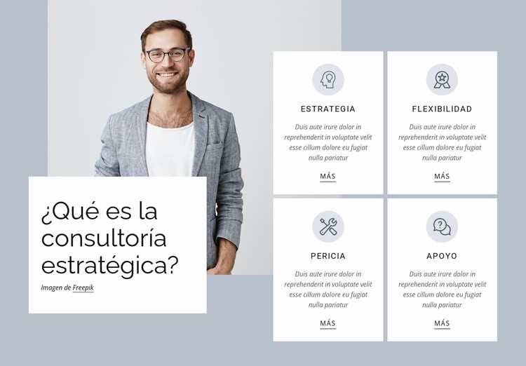 Consultoría de estrategia Maqueta de sitio web