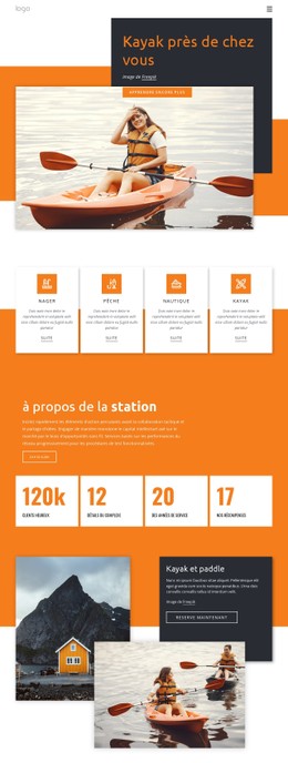 Conception De Site Web Pour Canoë Et Kayak