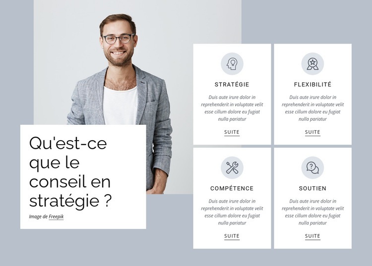 Conseil en stratégie Modèle HTML5