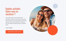 Choses À Faire En Vacances - Site Web Gratuit D'Une Page