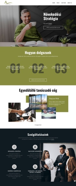 Stratégiai tervezés Weboldal sablonok