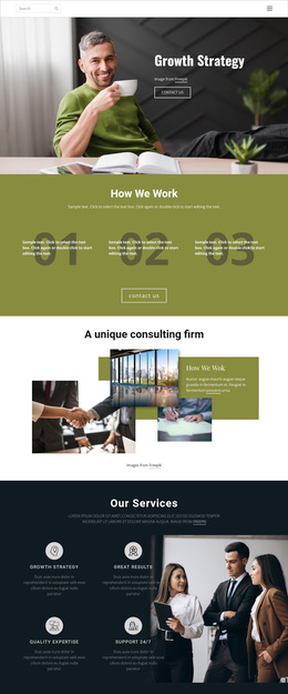 Responsive Web Template For Strategic Planning