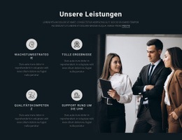 Unsere Dienstleistungen – Responsive Einseitenvorlage