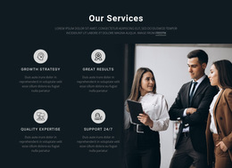 Our Servises - HTML5 Landing Page