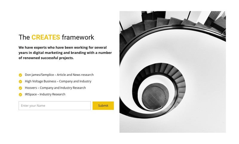 The creates framework Wix Template Alternative