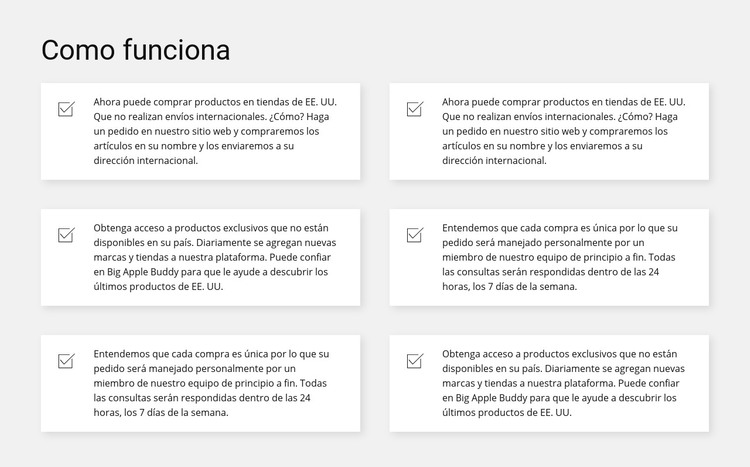 Trabajar por artículo Plantilla HTML