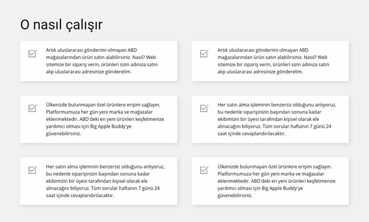 Öğeye göre çalışın HTML5 Şablonu