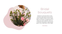 Website Design For Bouquet For The Bride