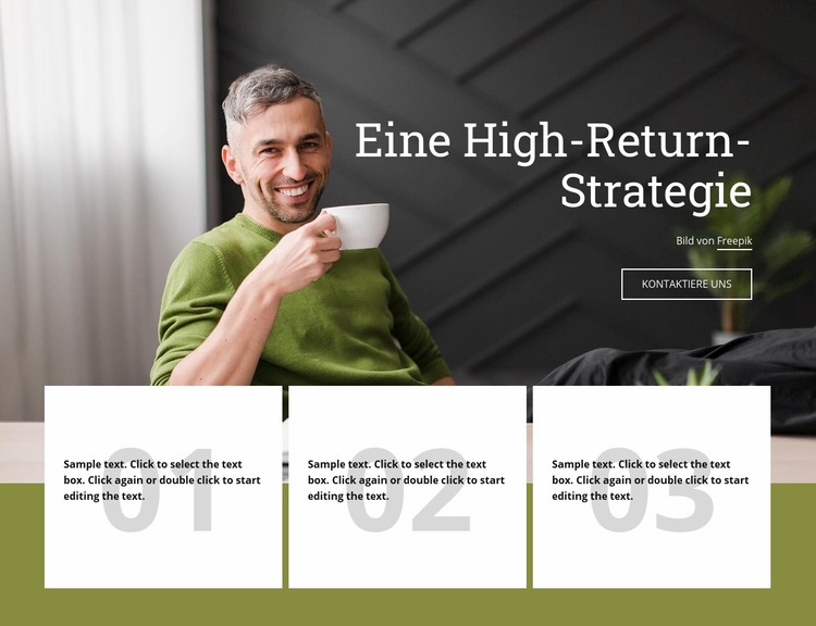 Eine High-Return-Strategie Website-Modell