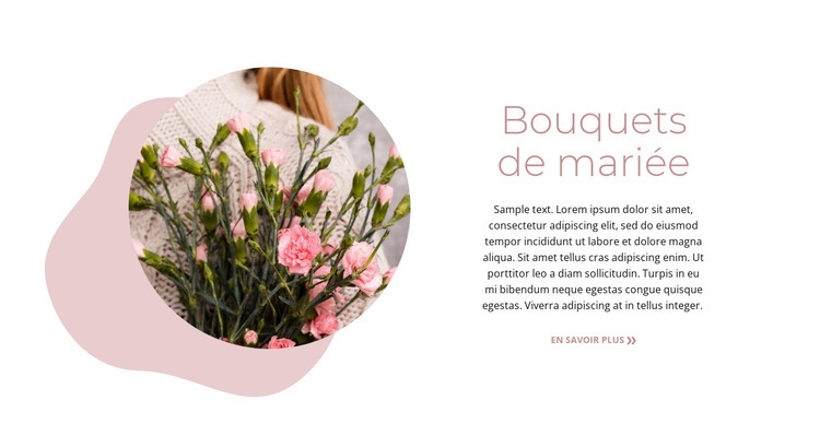 Bouquet pour la mariée Conception de site Web