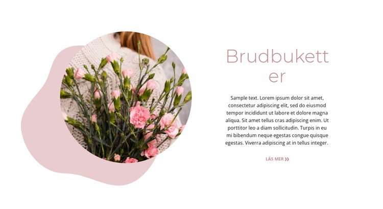 Bukett till bruden CSS -mall