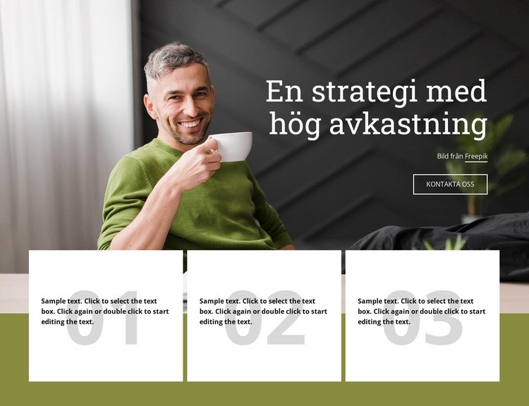 En strategi med hög avkastning CSS -mall