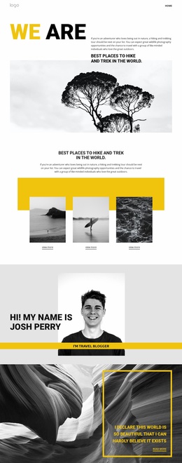 Website Landing Page For Agency Knowing About Nature