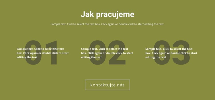 Jak pracujeme Šablona webové stránky