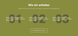 Wie Wir Arbeiten - Responsive Website-Vorlagen