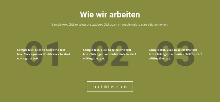 Wie wir arbeiten Website-Vorlage