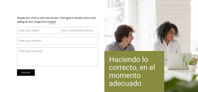 Contacta con nuestra empresa Plantillas de creación de sitios web