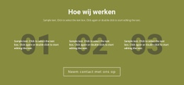 Hoe Wij Werken - Responsieve Websitesjablonen