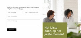 Neem Contact Op Met Ons Bedrijf Één Paginasjabloon