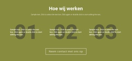 Hoe Wij Werken - Creatieve Multifunctionele Websitebouwer