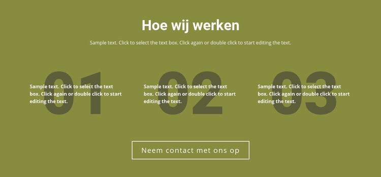 Hoe wij werken Website sjabloon