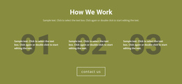 How We Work - Single Page Website Template