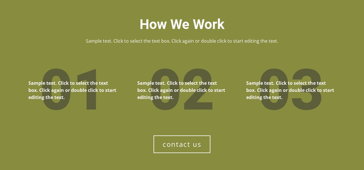 How We Work One Page Template
