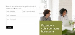 Página De Destino Exclusiva Para Contate Nossa Empresa